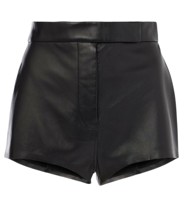 Photo: Alex Perry High-rise leather shorts