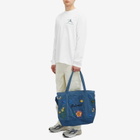 Palmes Men's Floral Tote Bag in Denim 