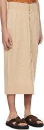 Dries Van Noten Beige Buttoned Skirt