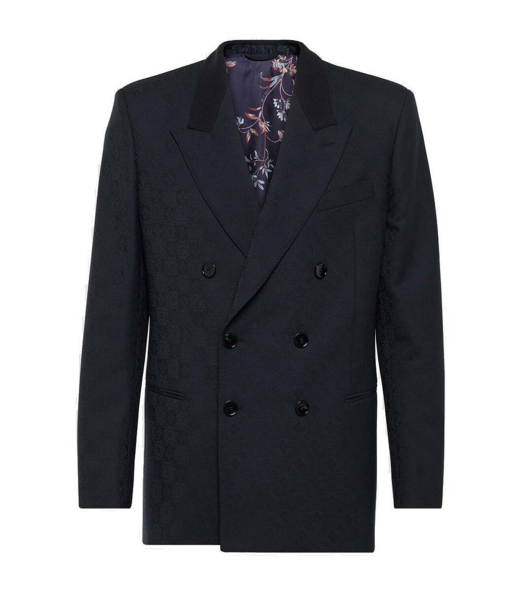 ETRO double-breast wool coat - Black