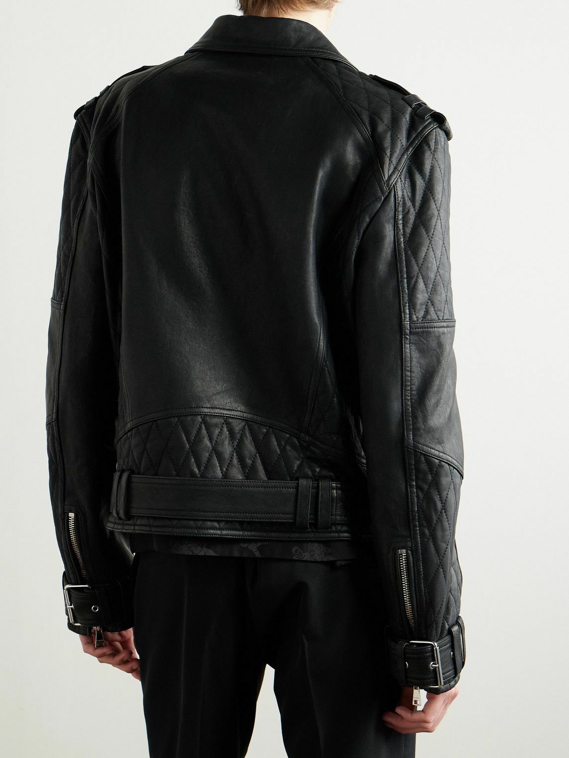 Balmain - Quilted Leather Jacket - Black