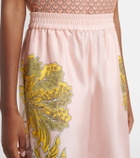 La DoubleJ Floral silk twill palazzo pants