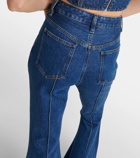 Self-Portrait High-rise flared jeans