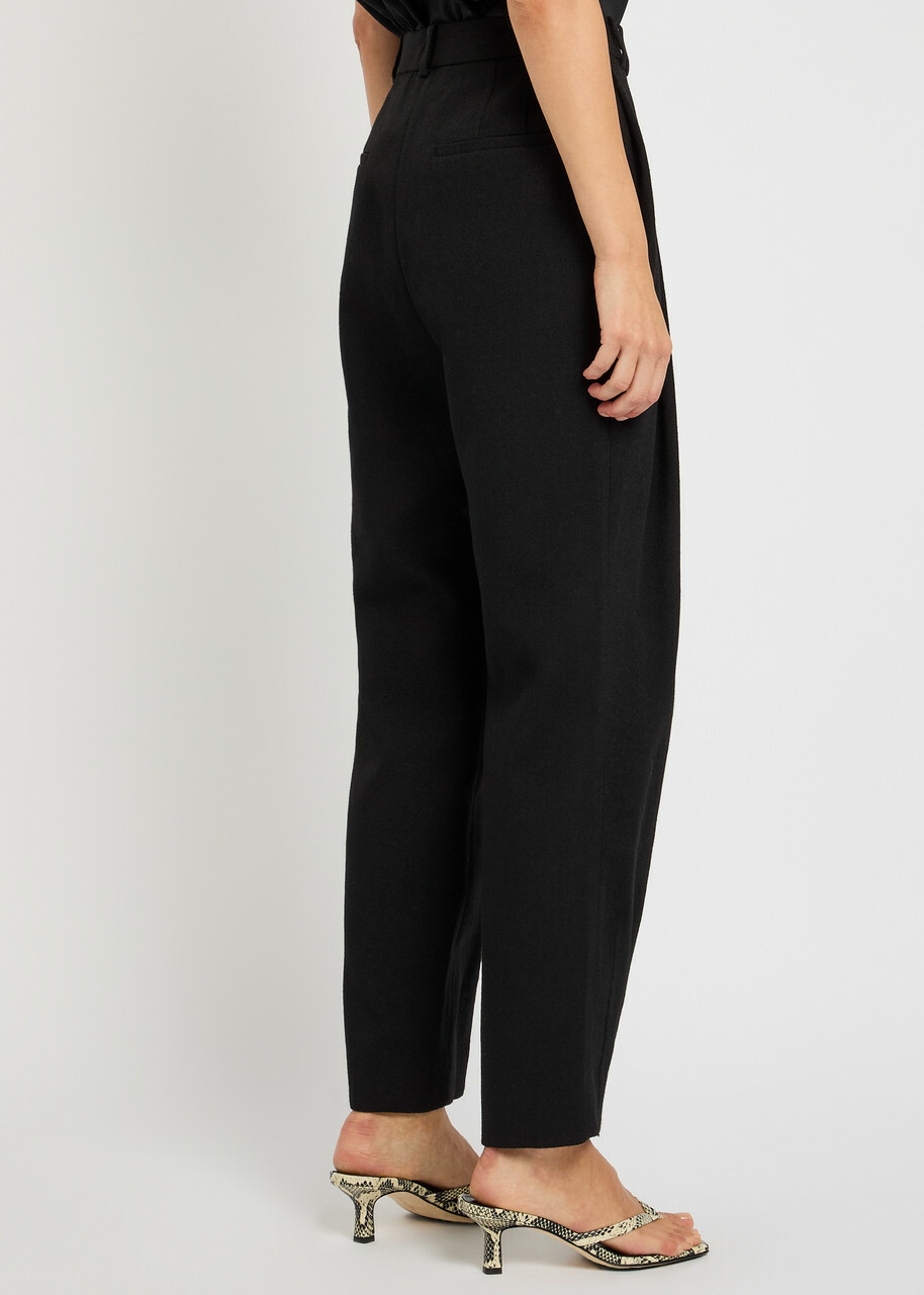 Tove Robena Pleated Wool Trousers Black