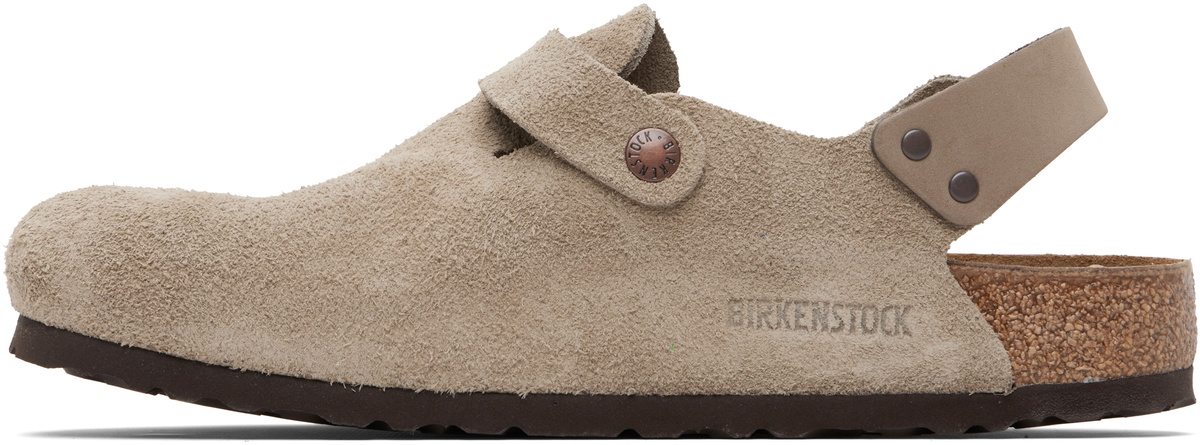 Birkenstock Taupe Regular Tokio Slip-on Loafers