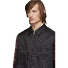 Gucci Black GG Check Sleeve Jacket