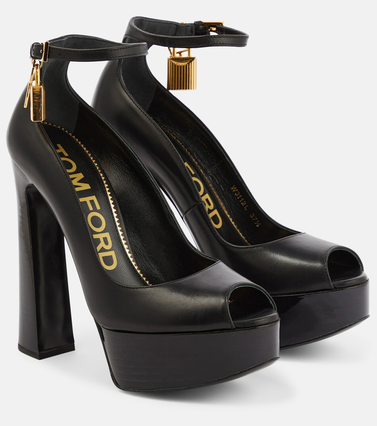 Tom Ford - Padlock platform leather sandals TOM FORD