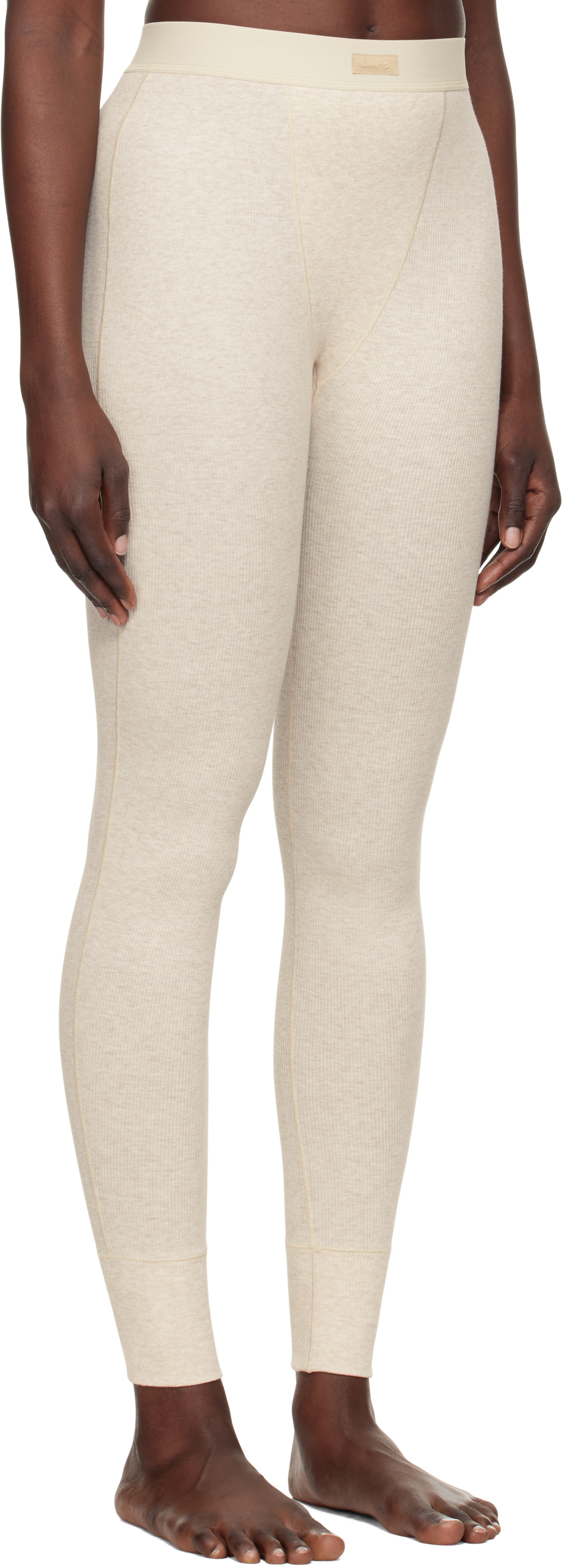 SKIMS Beige Cotton Rib Leggings