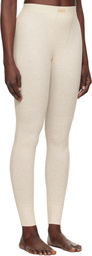 SKIMS Beige Cotton Rib Leggings
