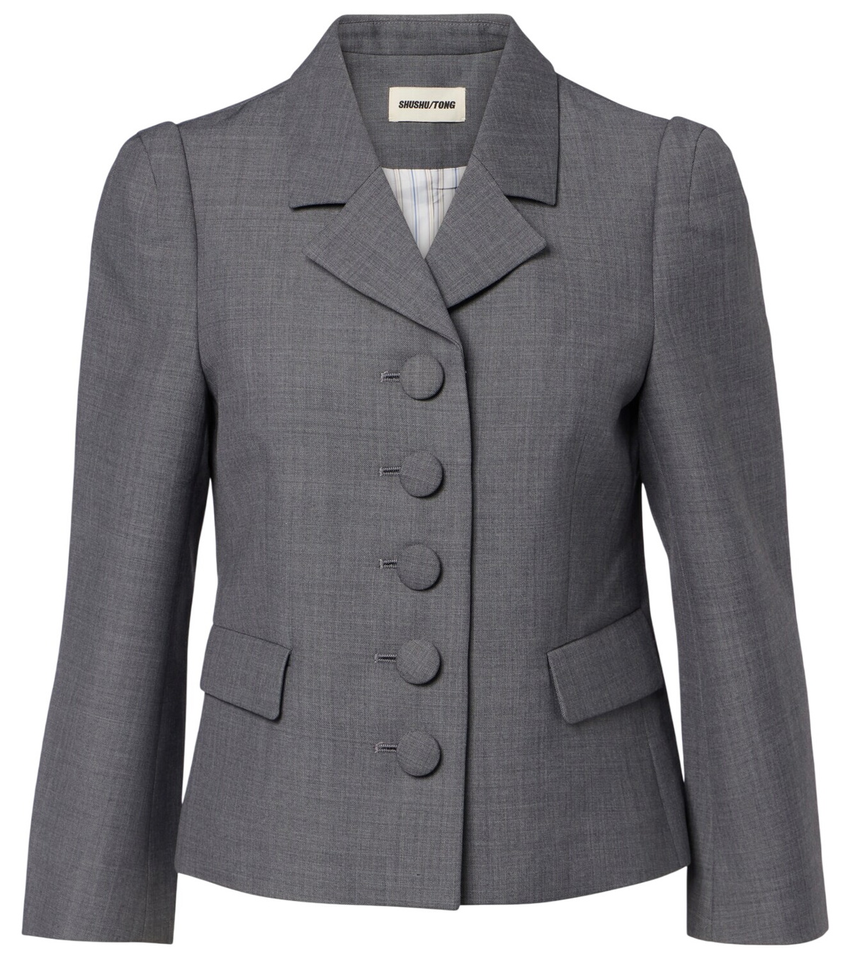 SHUSHU/TONG Black Embellished Lapel Collar Jacket Shushu/Tong