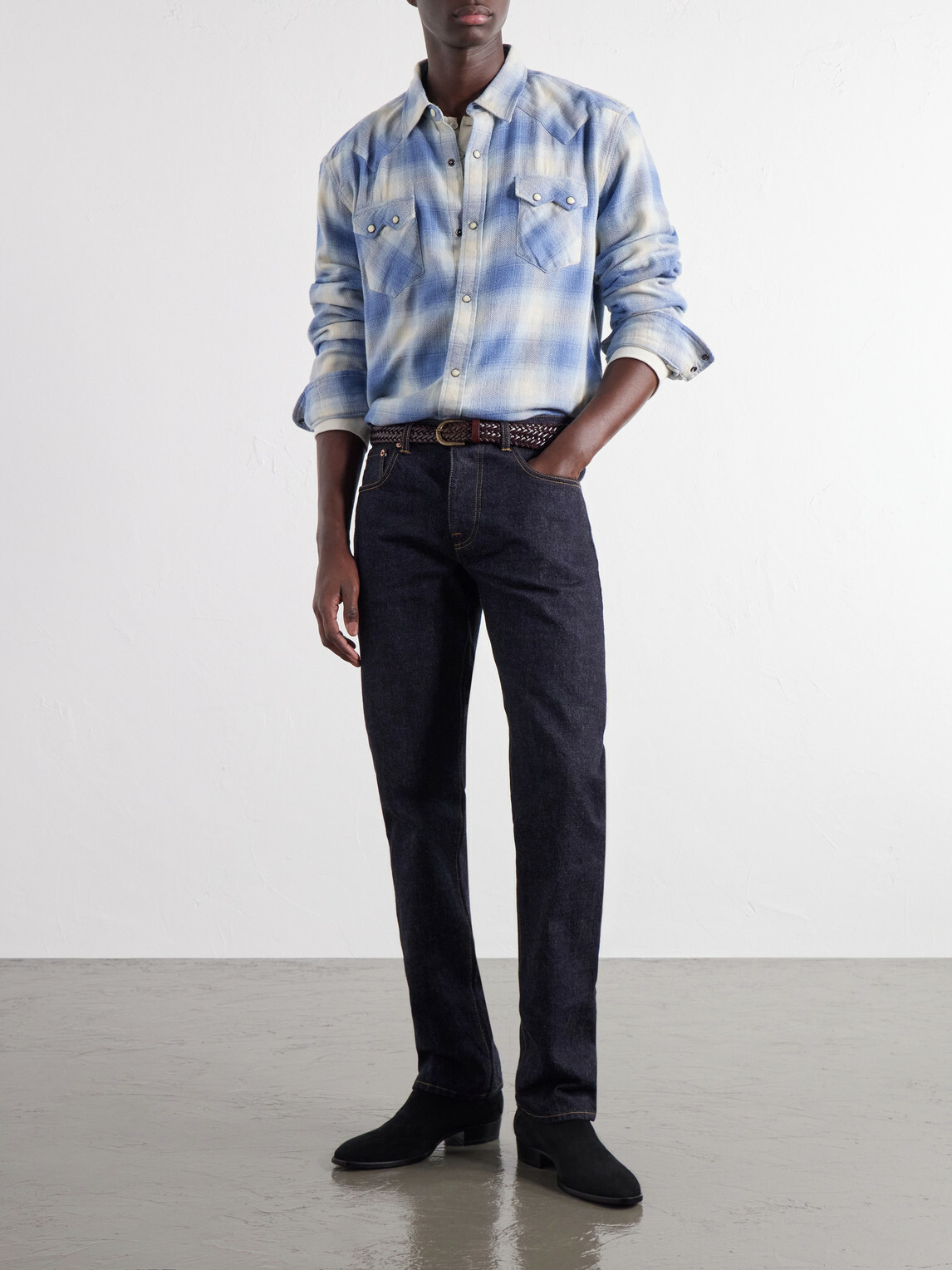 Fortela - Josh Checked Cotton Shirt - Blue