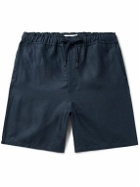 Derek Rose - Sydney 2 Straight-Leg Linen Drawstring Shorts - Blue