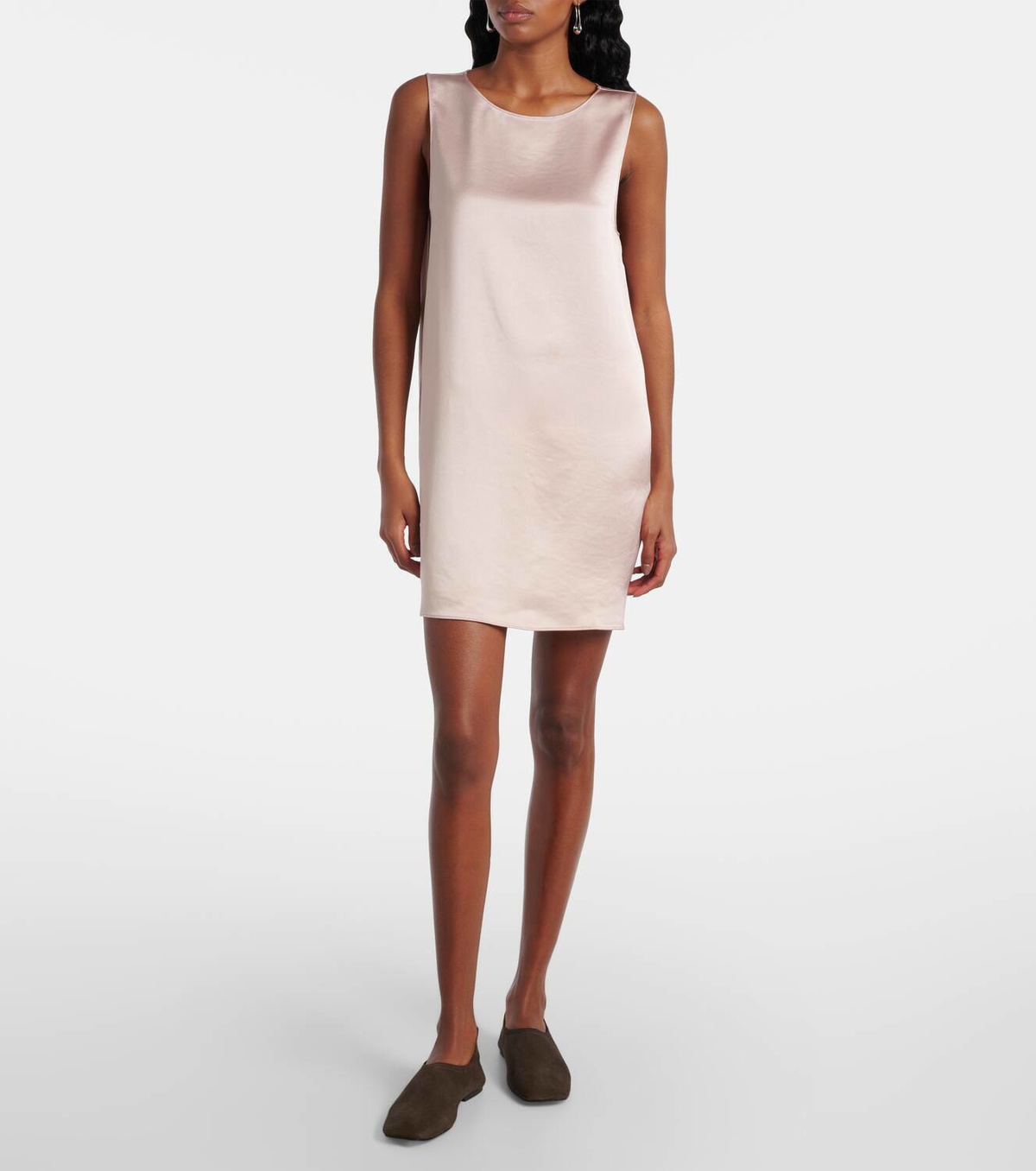 Leset Barb satin minidress