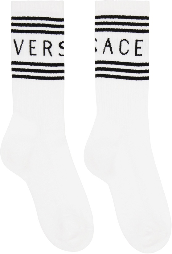 Photo: Versace White Athletic Socks