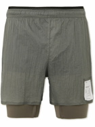 Satisfy - Straight-Leg Layered Ripstop CoffeeThermal™ Shorts - Gray