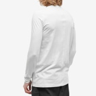 Rick Owens Men's Long Sleeve Level T-Shirt in Milk