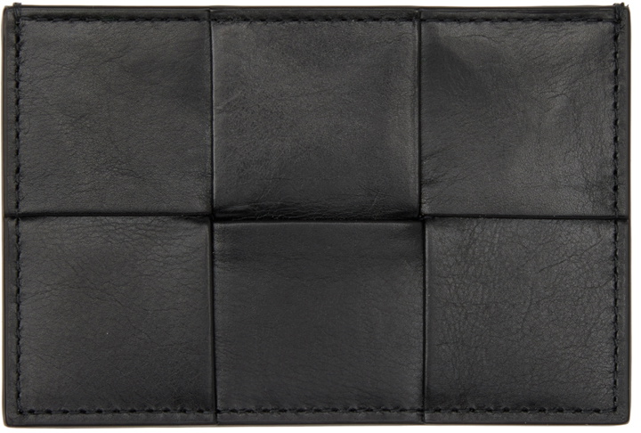 Photo: Bottega Veneta Black Intrecciato Leather Card Holder