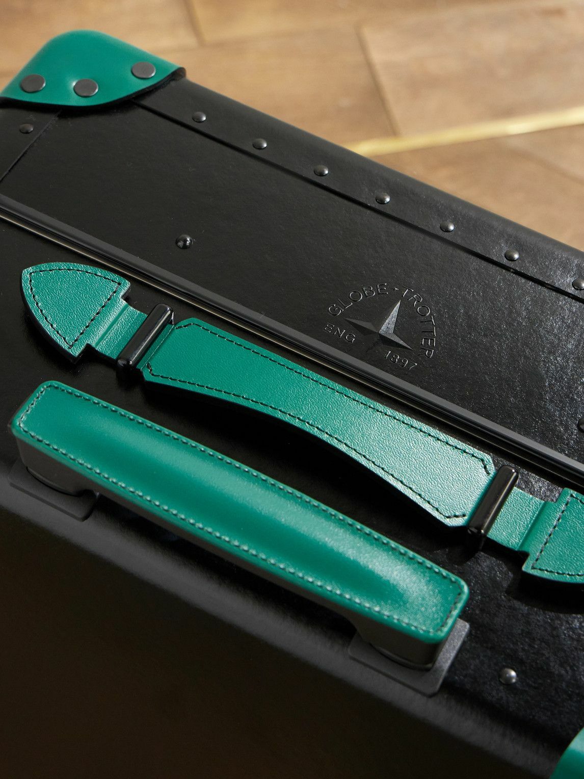 Globe-Trotter - Aston Martin F1 Limited Edition Leather-Trimmed Vulcanised Fibreboard Carry-On Suitcase