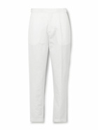 Orlebar Brown - Carsyn Tapered Pleated Linen and Cotton-Blend Trousers - White