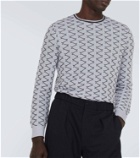 Giorgio Armani Jacquard cotton and cashmere sweater