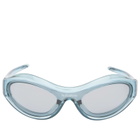 Le Specs x No Problemo Vortex Sunglasses in Slate Blue/Smoke Tint 