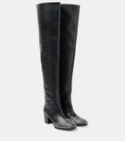 Alaïa 60 studded leather over-the-knee boots