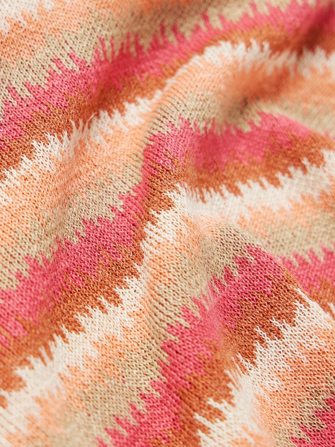 PIACENZA 1733 - Jacquard-Knit Silk and Linen-Blend T-Shirt - Orange