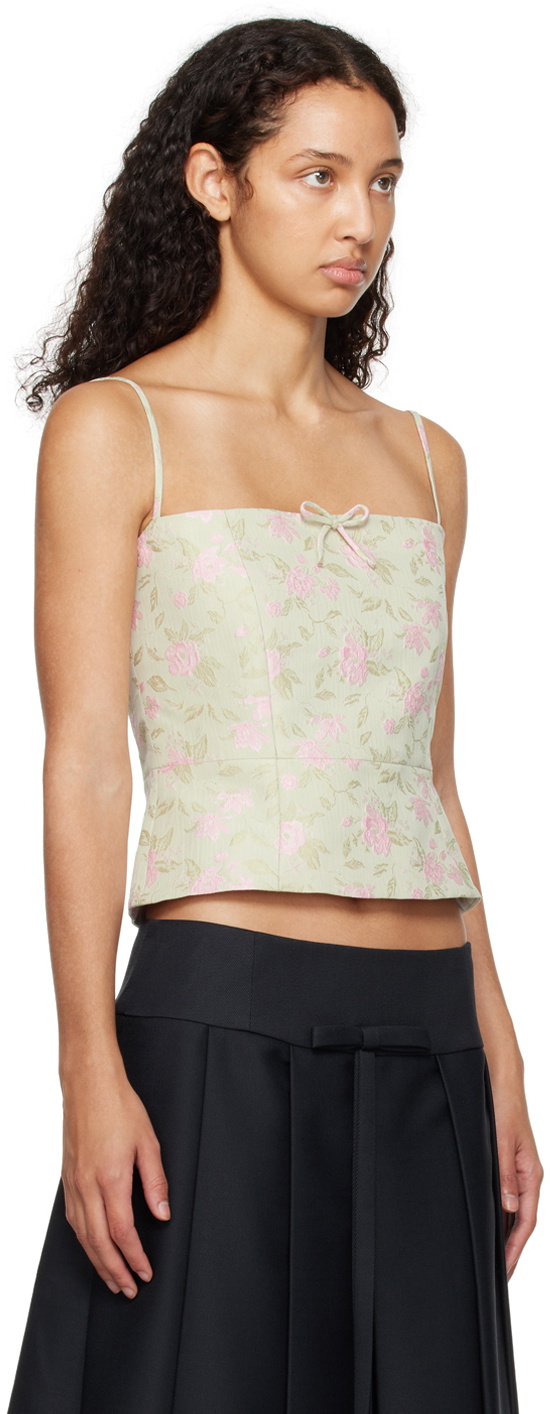 Sandy Liang Green Hunter Tank Top