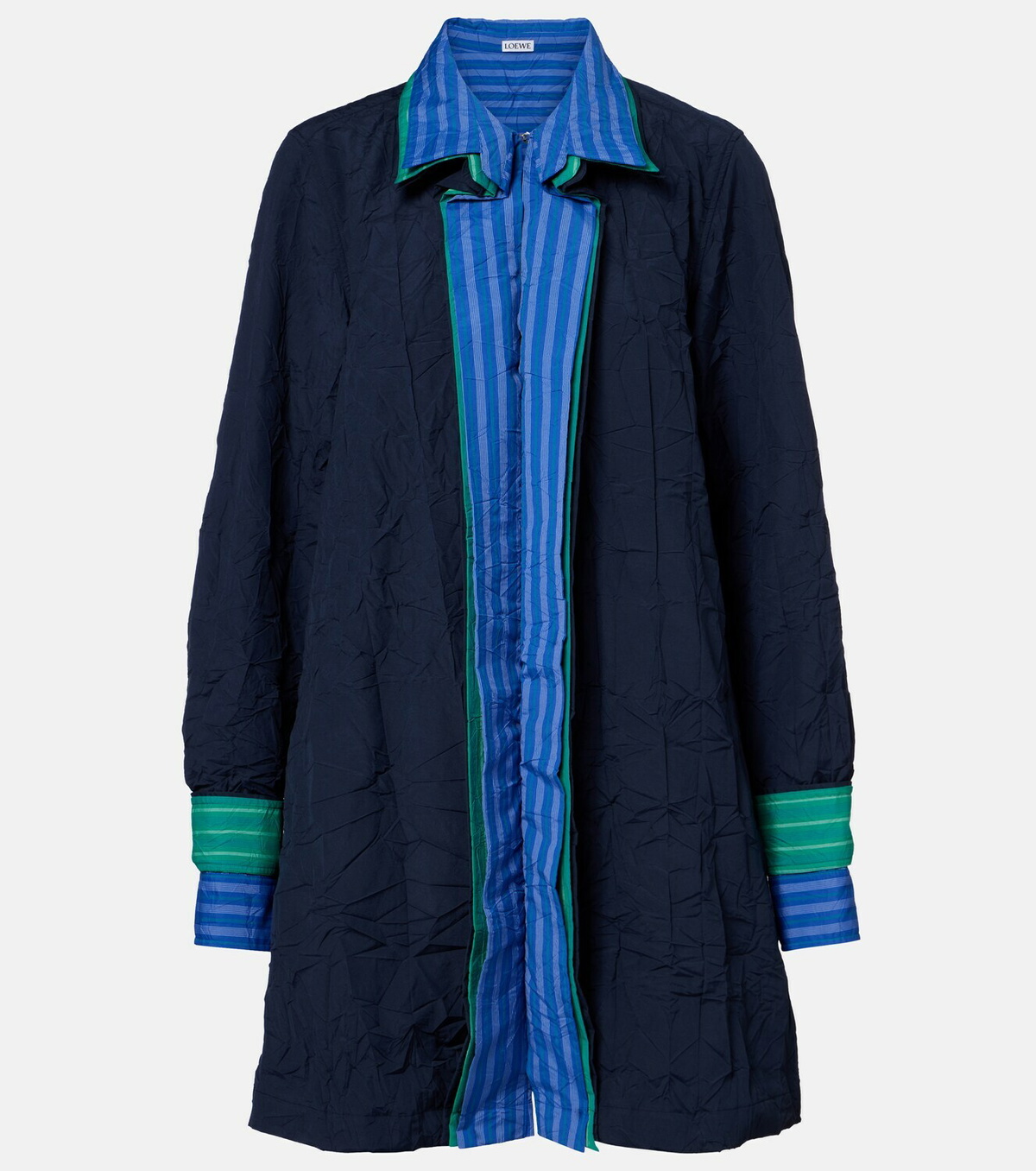 Loewe Striped technical cotton-blend shirt dress