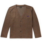 Needles - Houndstooth Cotton and Wool-Blend Jacquard Cardigan - Brown