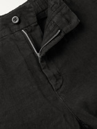 NN07 - Seb Linen Drawstring Shorts - Black