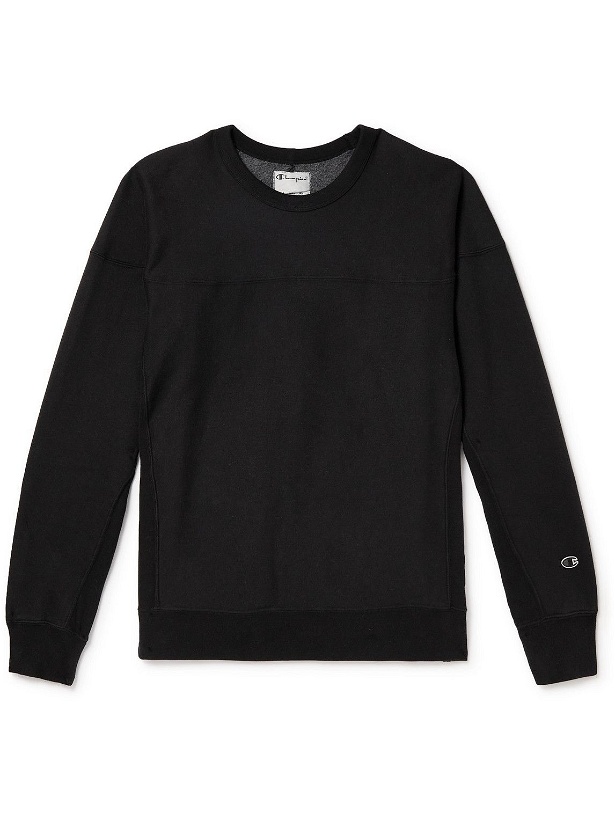 Photo: Champion - Organic Cotton-Blend Jersey Sweatshirt - Black