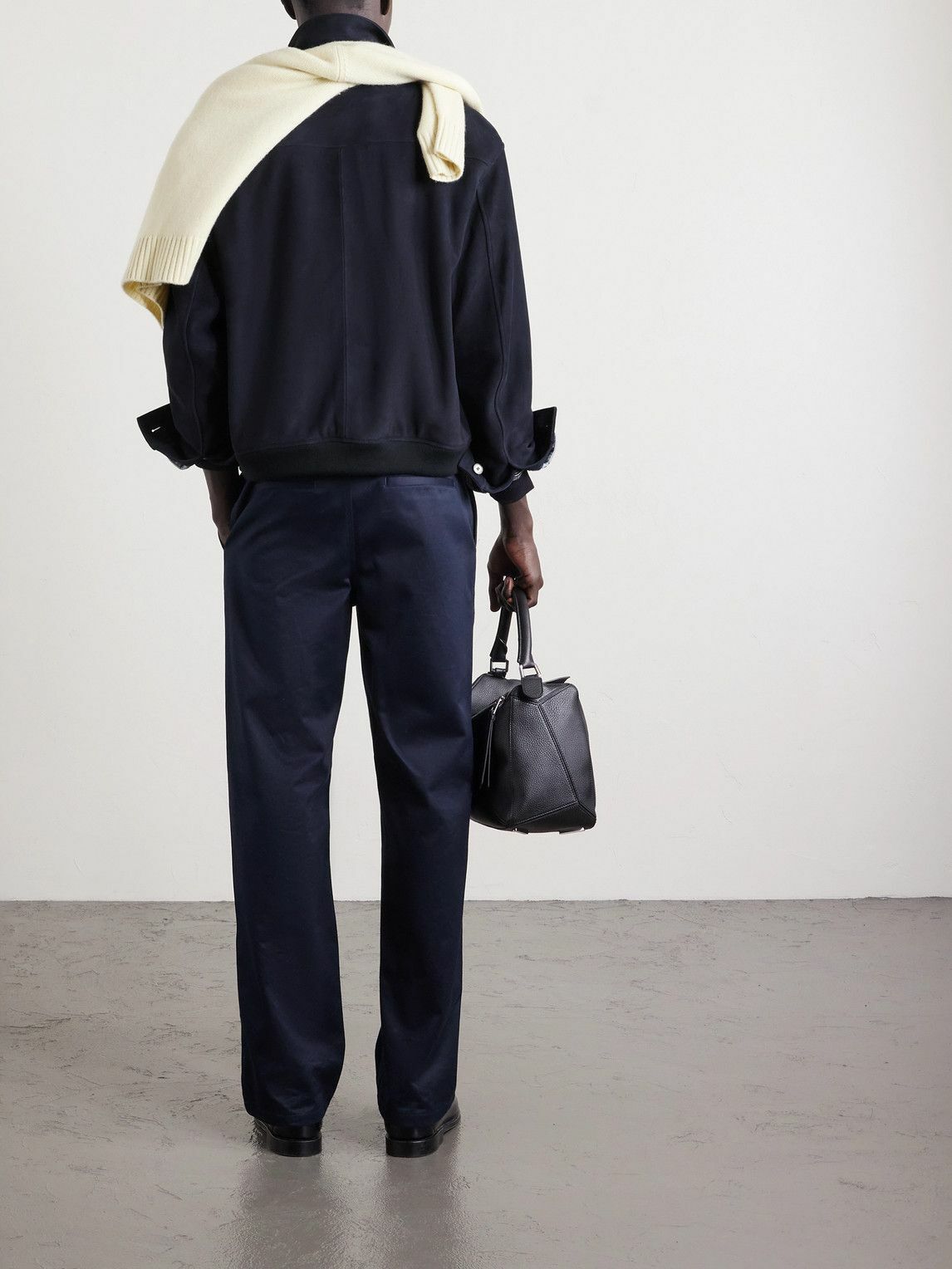 FRAME - Suede Blouson Jacket - Blue