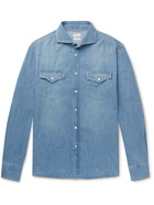 BRUNELLO CUCINELLI - Denim Western Shirt - Blue