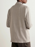 Stòffa - Unstructured Double-Breasted Wool Suit Jacket - Brown