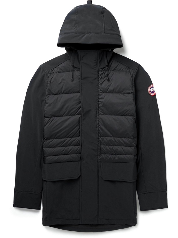 Photo: Canada Goose - Breton Panelled Quilted Ripstop and Shell Hooded Down Jacket - Black