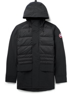 Canada Goose - Breton Panelled Quilted Ripstop and Shell Hooded Down Jacket - Black