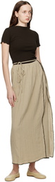 Baserange Beige Shok Maxi Skirt