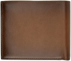 BOSS Brown Leather Polished Lettering Wallet