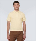 Saint Laurent Cassandre cotton-blend polo shirt