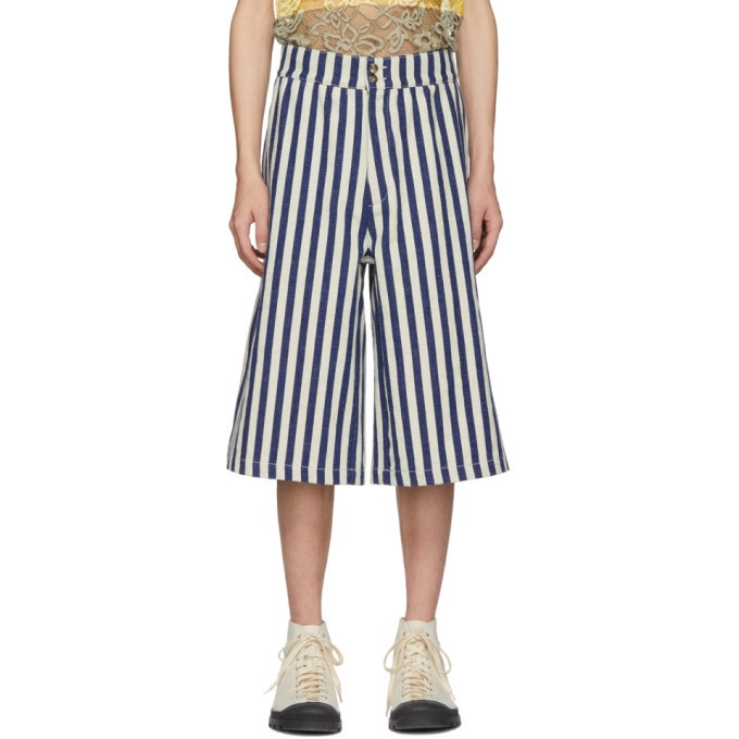 Photo: Loewe Navy and Off-White Stripe Shorts