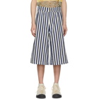 Loewe Navy and Off-White Stripe Shorts