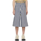 Loewe Navy and Off-White Stripe Shorts