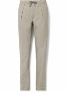 Incotex - Venezia 1951 Slim-Fit Pleated Cotton-Blend Poplin Trousers - Neutrals