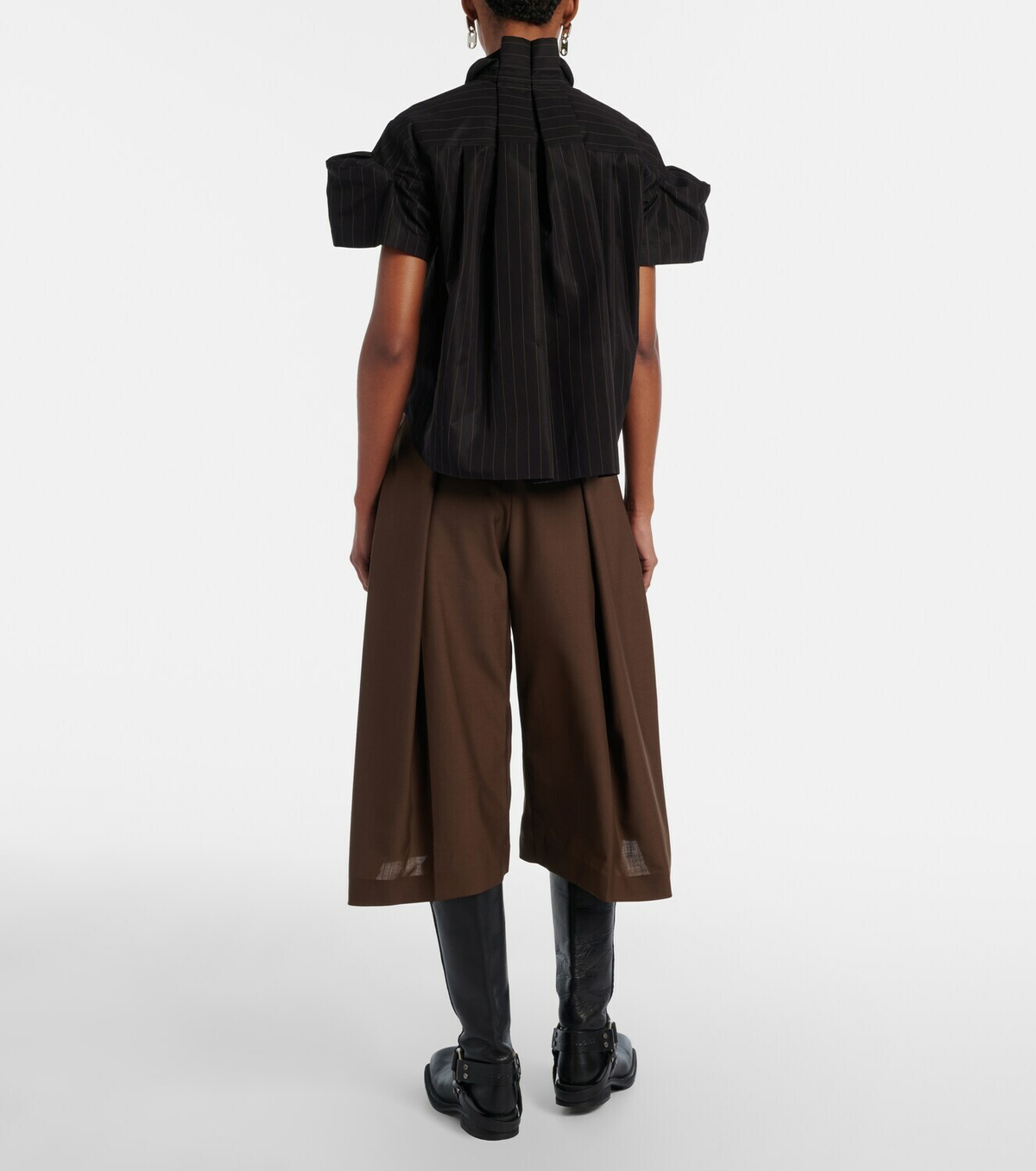 Sacai Pleated belted shorts