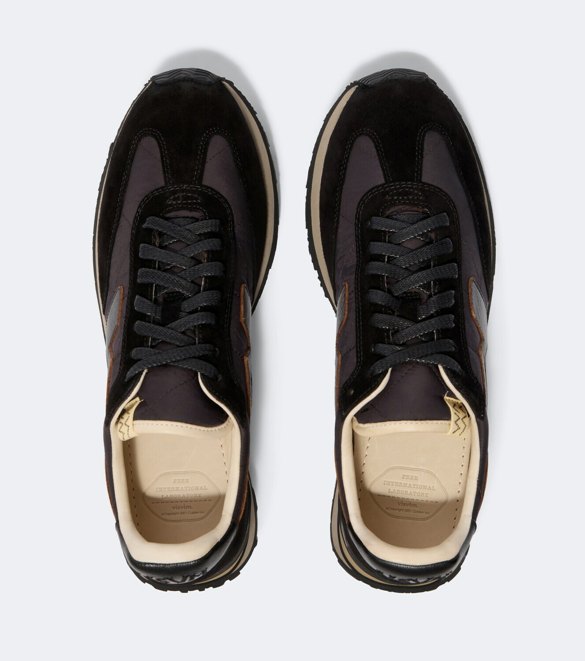 Visvim FKT Runner suede-trimmed sneakers