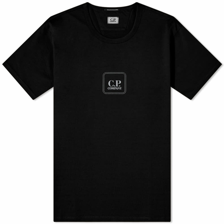 Photo: C.P. Company Men's Metropolis Box Logo T-Shirt in Black