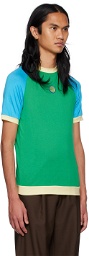 Lukhanyo Mdingi Green Colorblocked T-Shirt