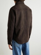 The Row - Bento Panelled Shearling Shirt Jacket - Brown