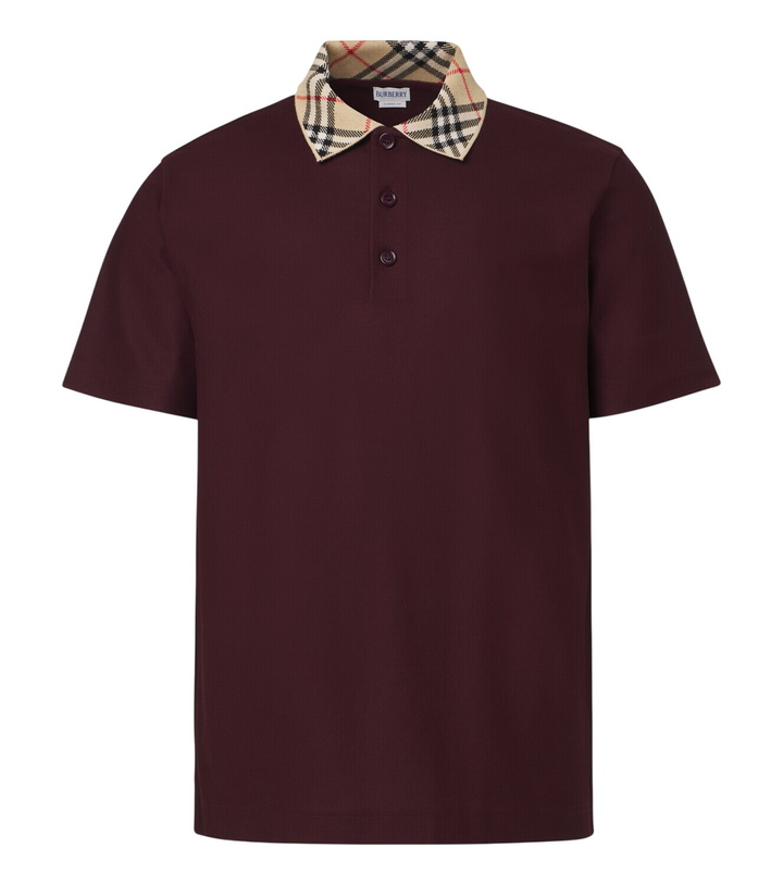 Photo: Burberry Burberry Check cotton piqué polo shirt